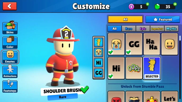 Stumble Guys Unlocked Emotes and Abilities